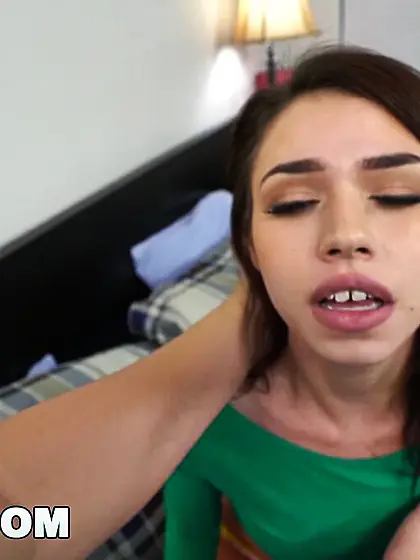 Gagged teen spinner's ass smashing