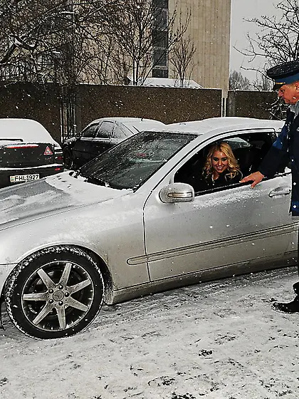 Old cop fucking hairy blonde teen Nikky Thorne