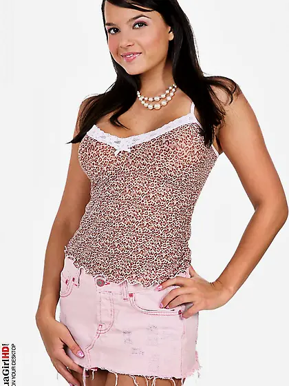 Sasha is slowly losing her cloths off inch by inch uncovering ti