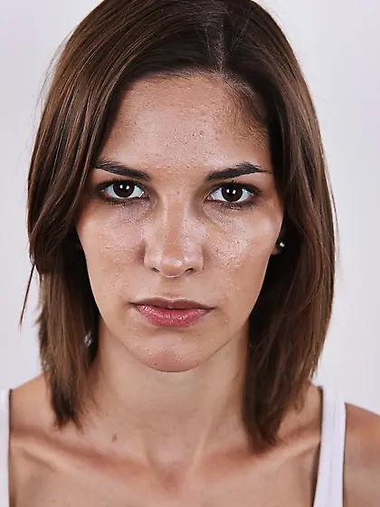 Slim attractive chick white