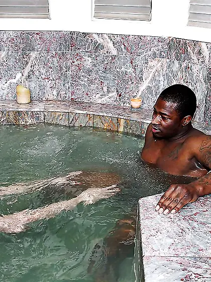 Wet teen interracial