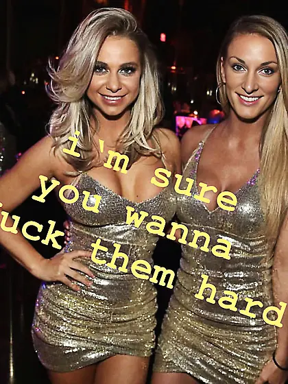 hot party chicks in golden dresses