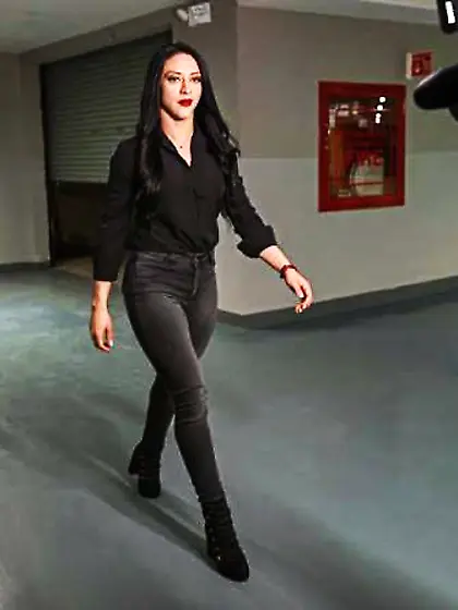 Stephanie Vaquer in black