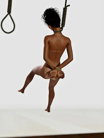 Broken Hot Babe Hanged - Tied, Roped, Dying