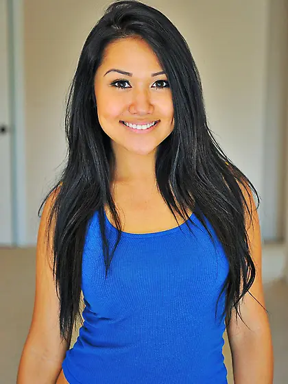 Small titty asian cutie Corinne FTV with smooth pussy gets nude