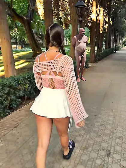 Tied nude humillant public cfnm