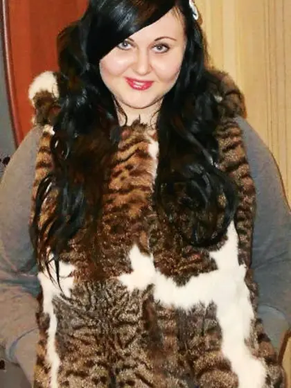 Wild cat fur coat