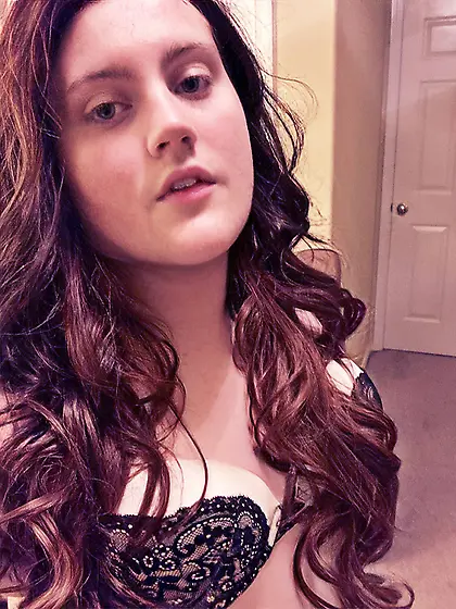 Sexy Tgirl in Black Lace Lingerie