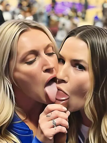 Kelly and Lauren public blowjob