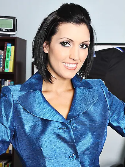 American charming big boob secretary