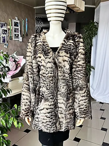 Wild cat fur coat