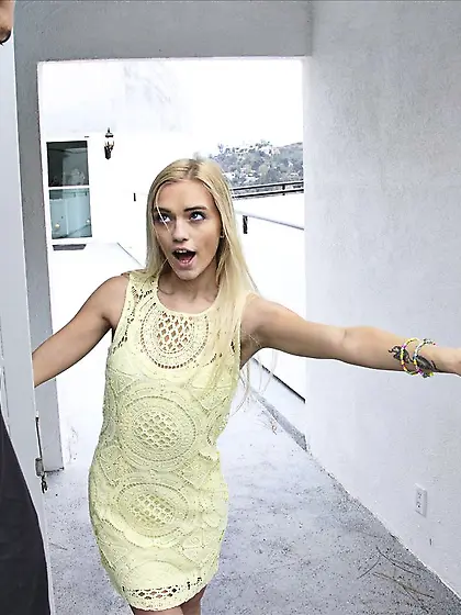 Blonde missionary blowjob