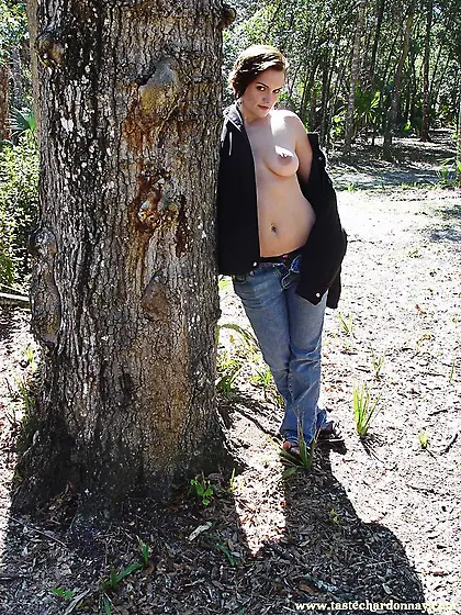 Naughty redhead jeans black