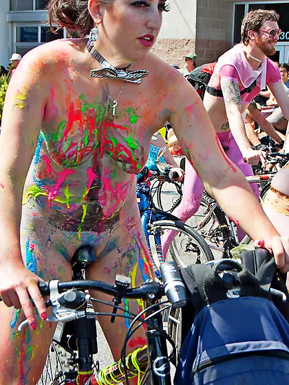 Naked bike ride nudist seat eaters