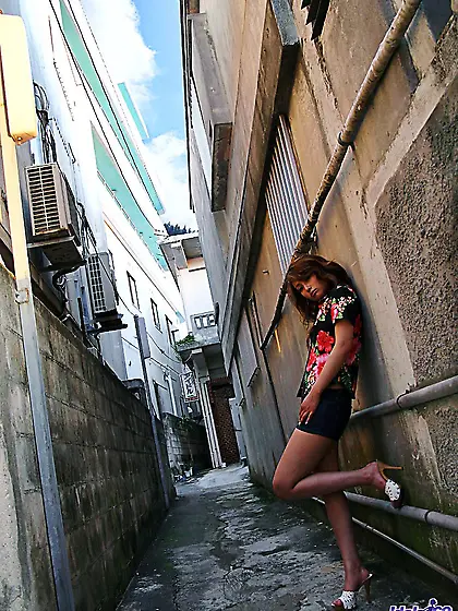 Horny Asian gadget Nao Yoshizaki is stretched and naked for the