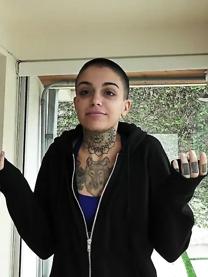 Big tits sexy brunette lesbian sex