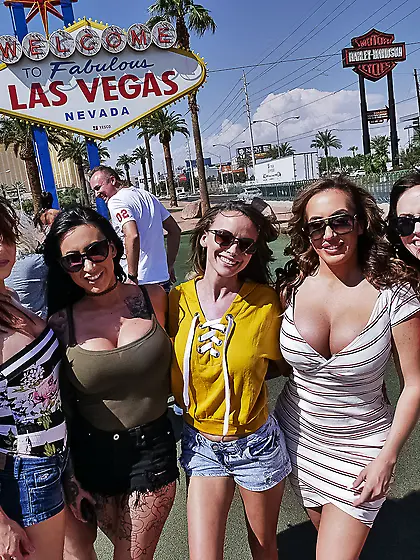 MILF sluts share dicks in Vegas 