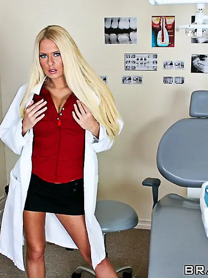 Riley Evans is a dentist who loves to try patient dick by her te