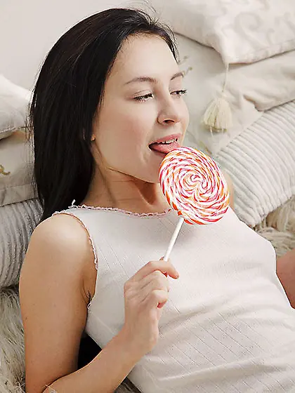 Two sweet European teens suck impressive dick before taking it i