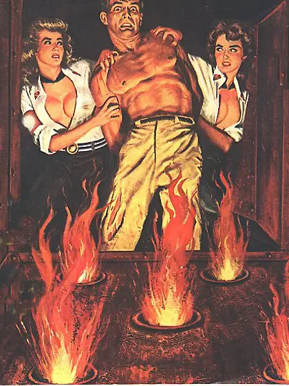 Man FIRE Sacrifice being Taken