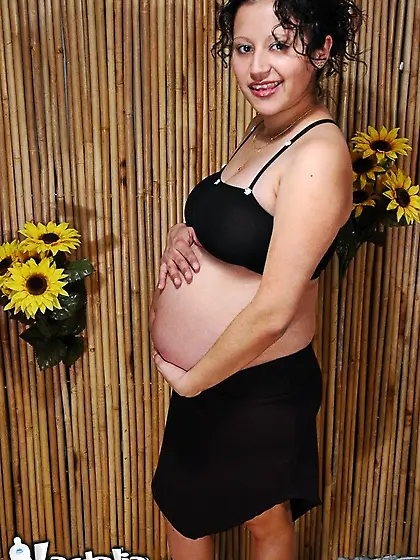 Starts caressing belly ends