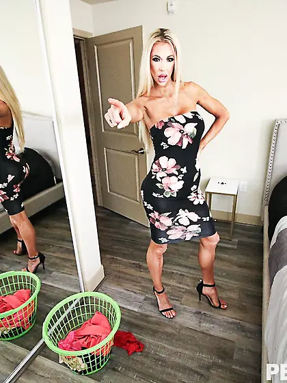 Step mom caught stripping