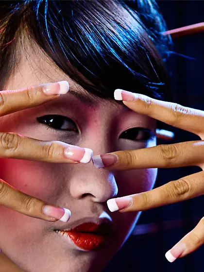 Naughty asian sucks cock