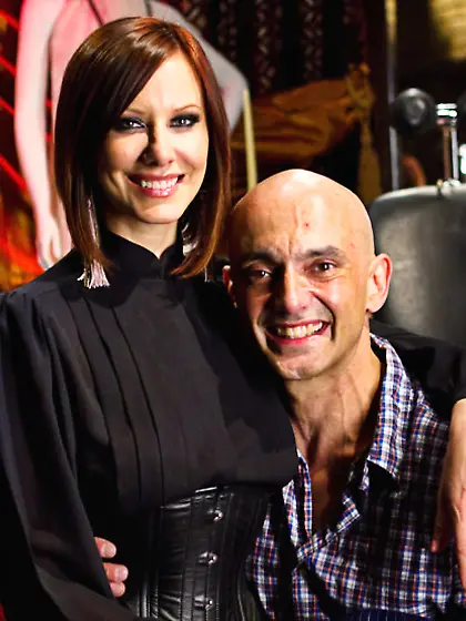 Hot white woman enjoys