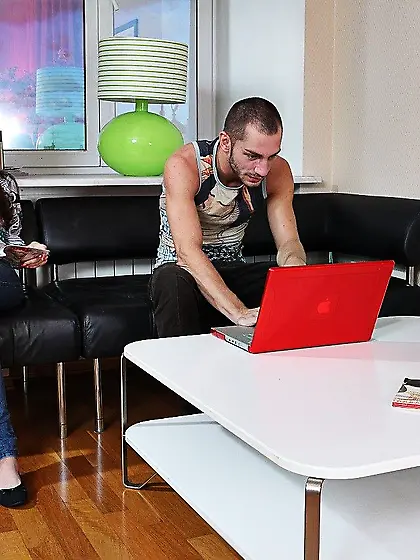 Long haired graceful teen blonde Cleopatra Rios gets her eager a