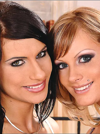 Bianca K with her blonde girlfriend Sheila Grant having a wild l