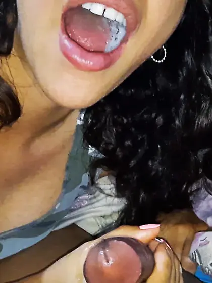 Swallowing cum