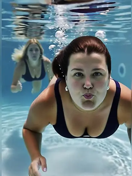 2 femme sexy sous l'eau ia