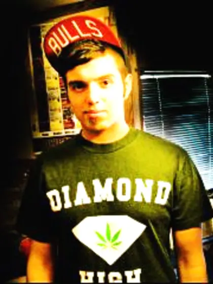 Brunette xander perform close