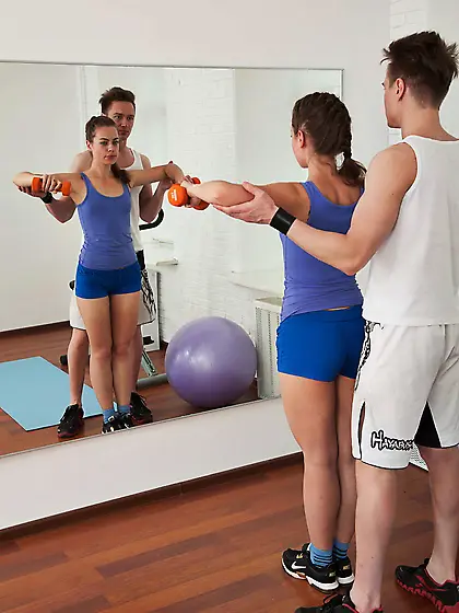 Attractive lady brings her A game when her coach fucks her