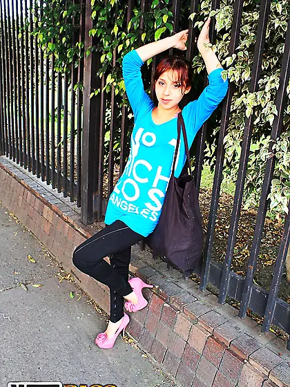 Black panties babe shows her opening to tease the camera