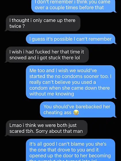 Chatting with the guy my wife cheated on me with