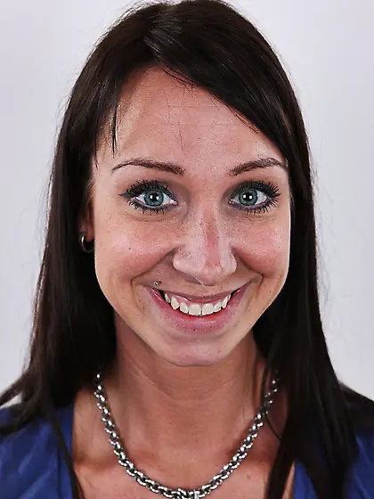 Smiling tanned chick cute