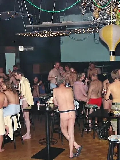 Saturday Night Fever gangbang - relax & pee time - part 2