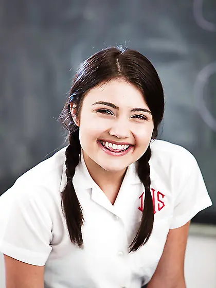 It is safe to say that pigtailed college girl isn't interested i