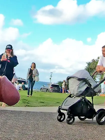 WNBR Byron Bay public erection exhibitionist flash