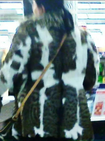 Wild cat fur coat