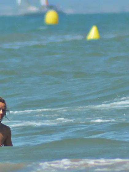 South of France on topless beach...