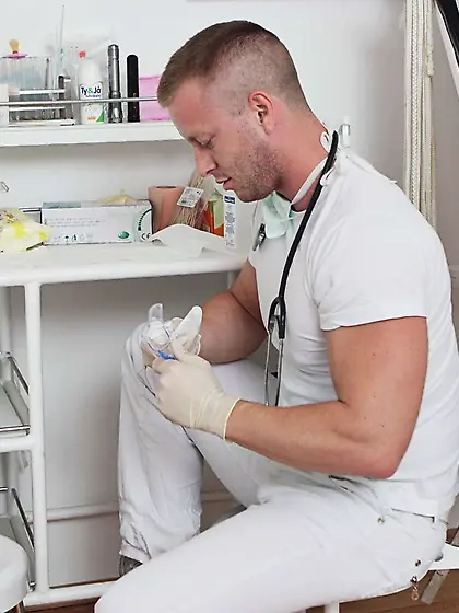 Adorable and leggy Czech teen gets her meaty pussy ploughed