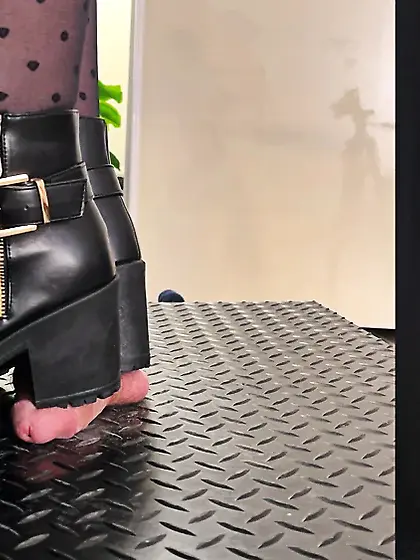 Work Colleague Crushing Your Cock and Balls in Leather BlaWo