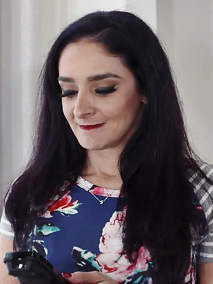 Young long-haired blondie enjoys