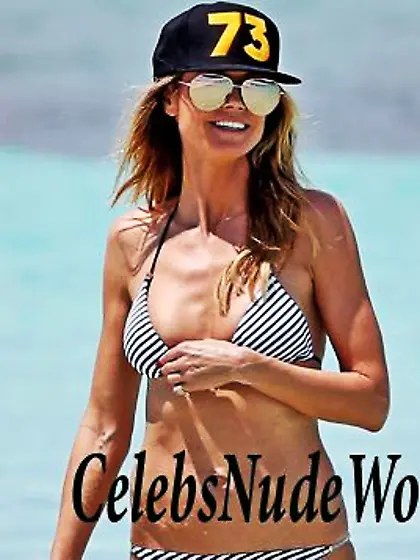 Heidi Klum Bikini Candids On The Beach
