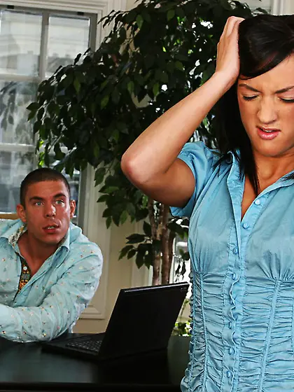 The frisky teen Deena Daniels is riding the cock and then gets s