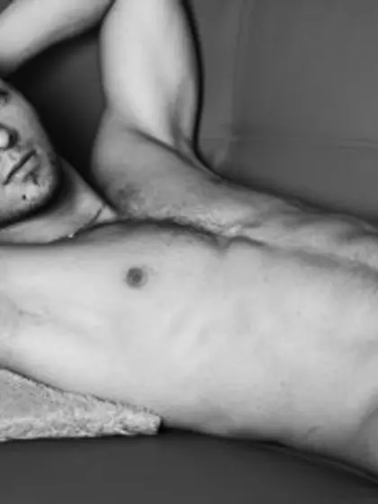 Brunette Young Man Mike Striptease.