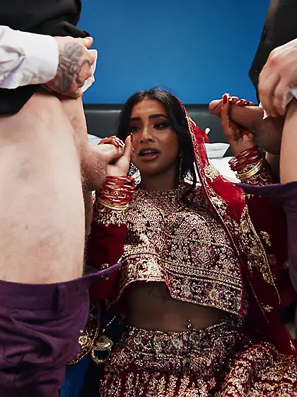 Nice hardcore MMF threesome with Indian slut Yasmina Khan