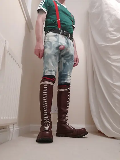 Skinhead boots bondage gay cbt